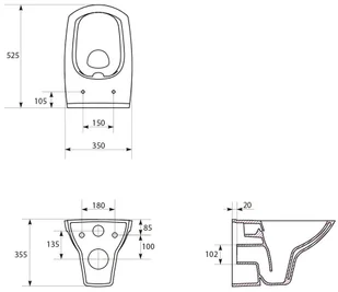 Cersanit Carina New K31-046 - Kompakty WC - miniaturka - grafika 2