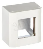 Kable komputerowe i do monitorów - A-LAN ALANTEC Puszka natynkowa + support + ramka 45x45 (komplet 1M), kolor biały - miniaturka - grafika 1
