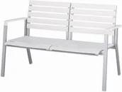 Ławki ogrodowe - Kettler Ławka RASMUS srebrno / biała 0100711-0520 - miniaturka - grafika 1