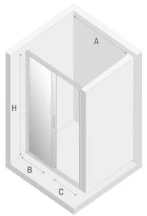 New Trendy New Corrina 100x195 (D-0089A) - Ścianki i drzwi prysznicowe - miniaturka - grafika 2