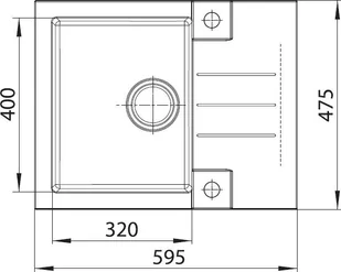 Alveus ROCK 30 BEŻOWY 1213055 - Zlewozmywaki - miniaturka - grafika 2