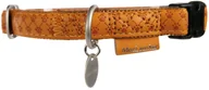 Obroże dla psów - Zolux Obroża regulowana Mac Leather 10mm kolor jasno-brązowy - miniaturka - grafika 1