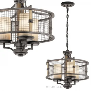 Elstead Lighting Plafon Lampa sufitowa KL/AHRENDALE3 KICHLER metalowa OPRAWA kute żelazo - Lampy sufitowe - miniaturka - grafika 2