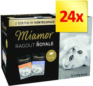 Miamor 20 + 4 gratis! Ragout Royale 24 x 100 g Kitten Drób i wołowina w galarecie - Mokra karma dla kotów Miamor 20 + 4 gratis! Ragout Royale 24 x 100 g Kitten Drób i wołowina w galarecie - Mokra karma dla kotów - miniaturka - grafika 3