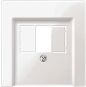 Klawisze i ramki - Merten Osłona centralna do TAE 296019 polarna biel - miniaturka - grafika 1