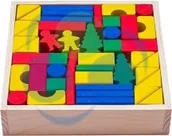 Klocki - B&B KLOCKI DREWNIANE W SKRZYNCE 92 ELEMENTY KOLOROWE 1358 - miniaturka - grafika 1