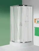 Kabiny prysznicowe - Sanplast Tx 5 100 KP4/TX5-100+BPza 100x100 profil srebrny szkło W0 + brodzik 602-270-0270-38-400 - miniaturka - grafika 1