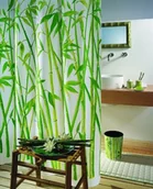 Zasłony prysznicowe - Spirella spirella zasłona prysznicowa tekstylna "z bambusa Green", vers. Rozmiary, 180 x 200 cm - miniaturka - grafika 1