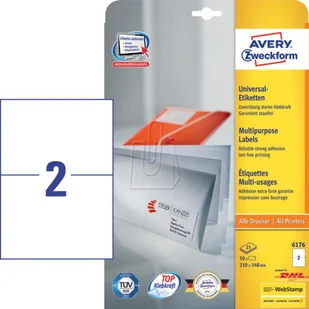 Avery Zweckform Etykiety Zweckform 210x148 Trwałe 30ARK 60 Etykiet Białe 25 Arkuszy + 5 Arkuszy EXTRA (ZW526) - Etykiety do drukarek Avery Zweckform Etykiety Zweckform 210x148 Trwałe 30ARK 60 Etykiet Białe 25 Arkuszy + 5 Arkuszy EXTRA (ZW526) - Etykiety do drukarek - miniaturka - grafika 2