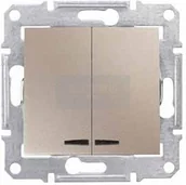 Wyłączniki światła i elektryczne - Schneider Sedna Satyna Wyłącznik Świecznikowy z Podświetleniem (SDN0300368) - miniaturka - grafika 1