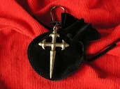 Repliki - akcesoria - WŁOCHY BRELOK ZE ZŁOTYM KRZYŻEM TEMPLARIUSZY - miniaturka - grafika 1