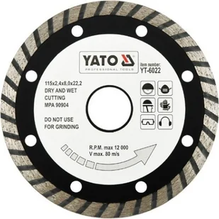 Yato tarcza tnąca TURBO 115mm - 6022 (YT-6022) - Tarcze do pił - miniaturka - grafika 4