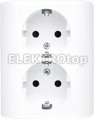 Gniazdka elektryczne - Kontakt Simon EGSZ2PZ/11 Gniazdo podwójne Schuko podtynkowe z przesłonami torów - miniaturka - grafika 1