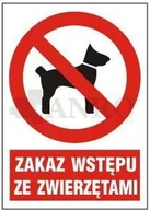 Tablice BHP - ANRO Zakaz wstępu ze zwierzętami - miniaturka - grafika 1