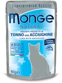 Mokra karma dla kotów - Monge Saszetka Tuńczyk Z Anchois W Galarecie 80G - miniaturka - grafika 1