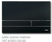 Przyciski spłukujące - Werit Jomo Exclusive 2.1 Szkło Czarne Matowe Ramka Chrom Połysk Przycisk GAT 1 - miniaturka - grafika 1