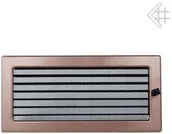 Akcesoria kominkowe - Kratki.pl Kratka kominkowa galwanizowana miedź galwaniczna 17x37 z żaluzją 6674- - miniaturka - grafika 1