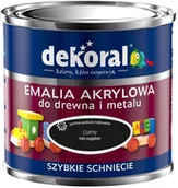 Farby do metalu - Dekoral Emalia Akrylux 0 5 l czarna - miniaturka - grafika 1