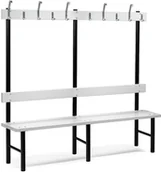 Meble do szkół i przedszkoli - AJ Ławki szatniowe o dł.2000mm z szarego laminatu 237021 - miniaturka - grafika 1