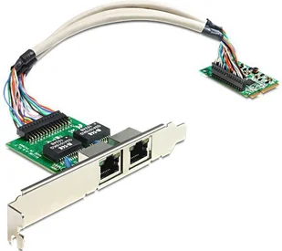Delock Adapter MINI PCIE->PCI FULL SIZE 2X LAN 1GB - Adaptery i przejściówki - miniaturka - grafika 2