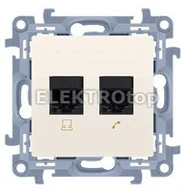 Gniazdka elektryczne - Kontakt Simon Gniazdo komputerowe podwójne RJ45 kategoria 6 ekranowane (moduł); - miniaturka - grafika 1