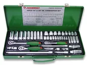 Zestawy narzędziowe - JONNESWAY ZESTAW 45SZT. NASADEK 1/4 i 3/8 (S04H52345S) - miniaturka - grafika 1