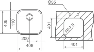 Teka BE 400 x 400 Plus 10125152 - Zlewozmywaki - miniaturka - grafika 2