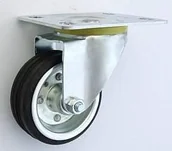 Kółka i bloczki - Zabi Koło metalowo-gumowe w obudowie skrętnej fi 80 - miniaturka - grafika 1