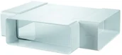 Wentylatory przemysłowe - Vents Trójnik poziomy 204 x 60 mm biały - miniaturka - grafika 1