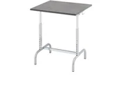 Meble do szkół i przedszkoli - AJ Biurko szkolne 182 srebrne ciemno szare linoleum 343227 - miniaturka - grafika 1