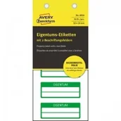 Papier do drukarek - Avery Tabliczki Inwentaryzacyjne Plomby Do Opisu Ręcznego ZWECKFORM 50x20 mm Zielone Ramki 2 Pola Na Tekst 50szt - miniaturka - grafika 1
