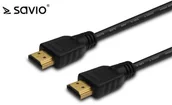 Kable - SAVIO CL-01 Kabel HDMI 1,5m, czarny, złote końcówki, v1.4 high speed, ethernet/3 (SAVKABELCL-01) - miniaturka - grafika 1