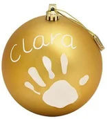 Wyposażenie pokoiku dziecięcego - Baby Art Bombka na choinkę z odciskiem rączki Christmas Ball - złota 34120154 - miniaturka - grafika 1