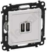 Gniazdka elektryczne - Legrand Valena Life Ładowarka z gniazdem podwójnym USB 5 V - 1500 mA Biały - miniaturka - grafika 1