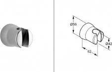 Kludi ścienny Uchwyt natryskowy Esprit Sirena 6305005-00 - Baterie wannowe i prysznicowe - miniaturka - grafika 2