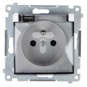 Gniazdka elektryczne - Kontakt Simon Simon 54 Gniazdo hermetyczne pojedyncze z/u 16A IP44 z klapką transparentną białe DGZ1BUZ.01/11A WMDW-53121x-011 0001-00000-51182 [4351711] - miniaturka - grafika 1