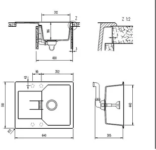 Schock Manhattan D-100XS Croma - Zlewozmywaki - miniaturka - grafika 2