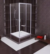 Ścianki i drzwi prysznicowe - Ravak Blix ścianka stała 80 biały przeźroczyste ANTICALC BLPS 9BH40100Z1 - miniaturka - grafika 1