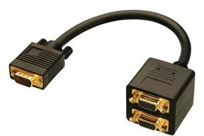 Lindy Rozdzielacz (splitter) VGA (D-sub) wt. VGA - 2x gn. VGA 41214 - 0,2m - Kable komputerowe i do monitorów - miniaturka - grafika 2