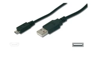 Assmann Kabel połączeniowy USB 2.0 HighSpeed Typ USB A/Kabel USB B męskie - męskie czarny 1, (AK-300127-018-S) - Kable USB - miniaturka - grafika 3