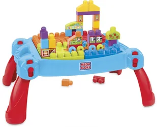 Mega Bloks Stolik z klockami First Builders, niebieski, CNM42 B - Klocki - miniaturka - grafika 4