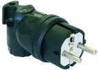 Kostki, złączki, wtyczki - PCE Wtyczka kablowa jednofazowa gumowa kątowa uni-schuko - miniaturka - grafika 1