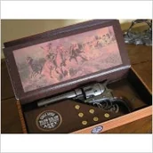 Repliki - broń - Hiszpania COLT PEACE MAKER Z 1873 DREWNO + NABOJE - miniaturka - grafika 1