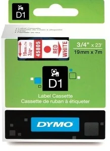 Dymo TAŚMA D1 19X7 CZERWONO/ BIALA ARTDYMETY0088 - Etykiety samoprzylepne i bloki etykiet - miniaturka - grafika 5