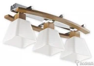 Lampy sufitowe - Lemir Dreno plafon 3 pł chrom + drewno dąb) O1473P DB 015O1473P DB - miniaturka - grafika 1