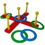 Zabawki i gry sportowe - 5 Obręczy I Kołki Do Trafienia - - miniaturka - grafika 1