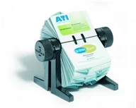 Wizytowniki - Durable Wizytownik obrotowy Visifix Cubo na 300 wizytówek czarny 2447-01 - miniaturka - grafika 1