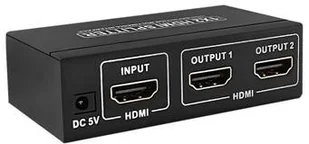 Qoltec Splitter HDMI 1x2, czarny - Rozgałęźniki - miniaturka - grafika 2