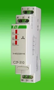 F&F Filipowski FiF Czujnik zaniku fazy ze stałym progiem asymetrii styk 1P CZF-3 - Wyłączniki światła i elektryczne - miniaturka - grafika 2