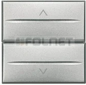 Wyłączniki światła i elektryczne - Bticino Przycisk podwójny z blokadą AXIAL zwierany 2 moduł - Axolute HS4037/2 - miniaturka - grafika 1